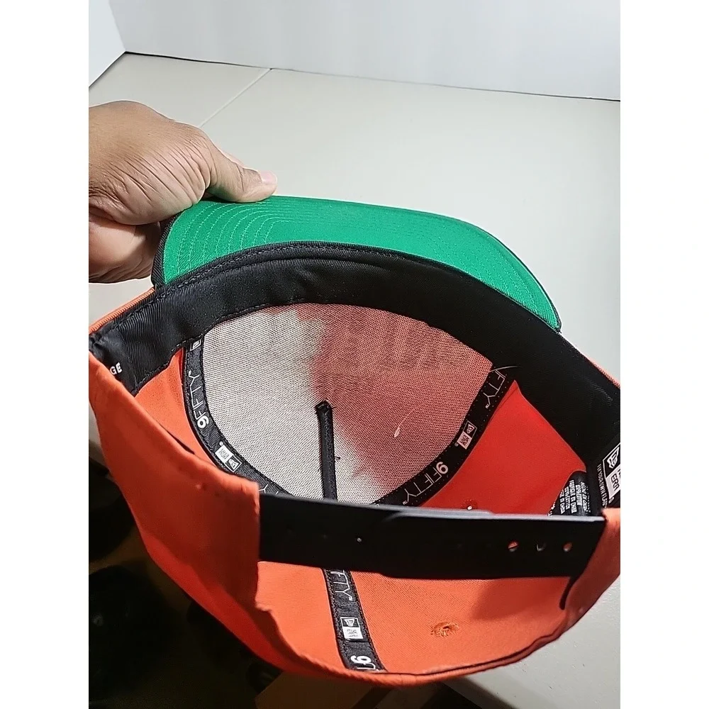 Miami Marlins New Era MLB Authentic SnapBack Hat Cap Orange/Black